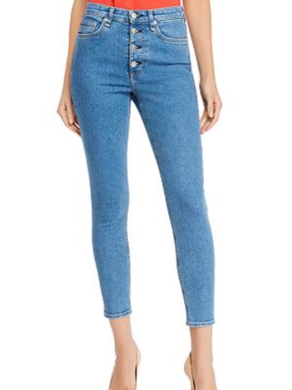 Rag & Bone Nina Ankle High-Rise Button Jeans NEW Size27